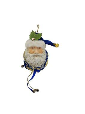 Blue Santa Christmas Ornament